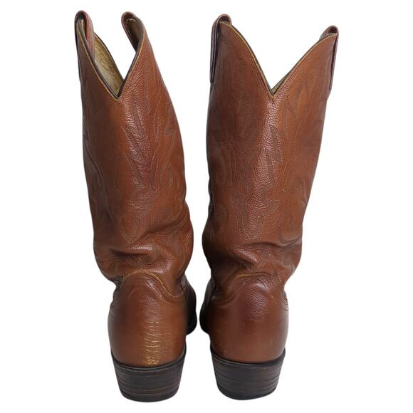 Dan Post MILWAUKEE Men’s Brown Leather Cowboy Western Boots Size 10D Vintage - Picture 3 of 15